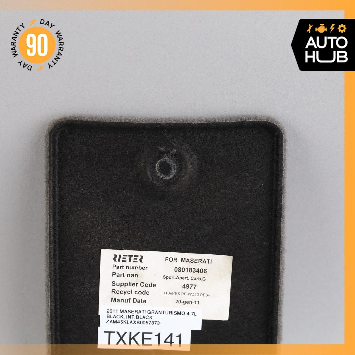 08-19 Maserati GranTurismo M145 Rear Left Trunk Floor Carpet Panel Cover OEM - photo 5