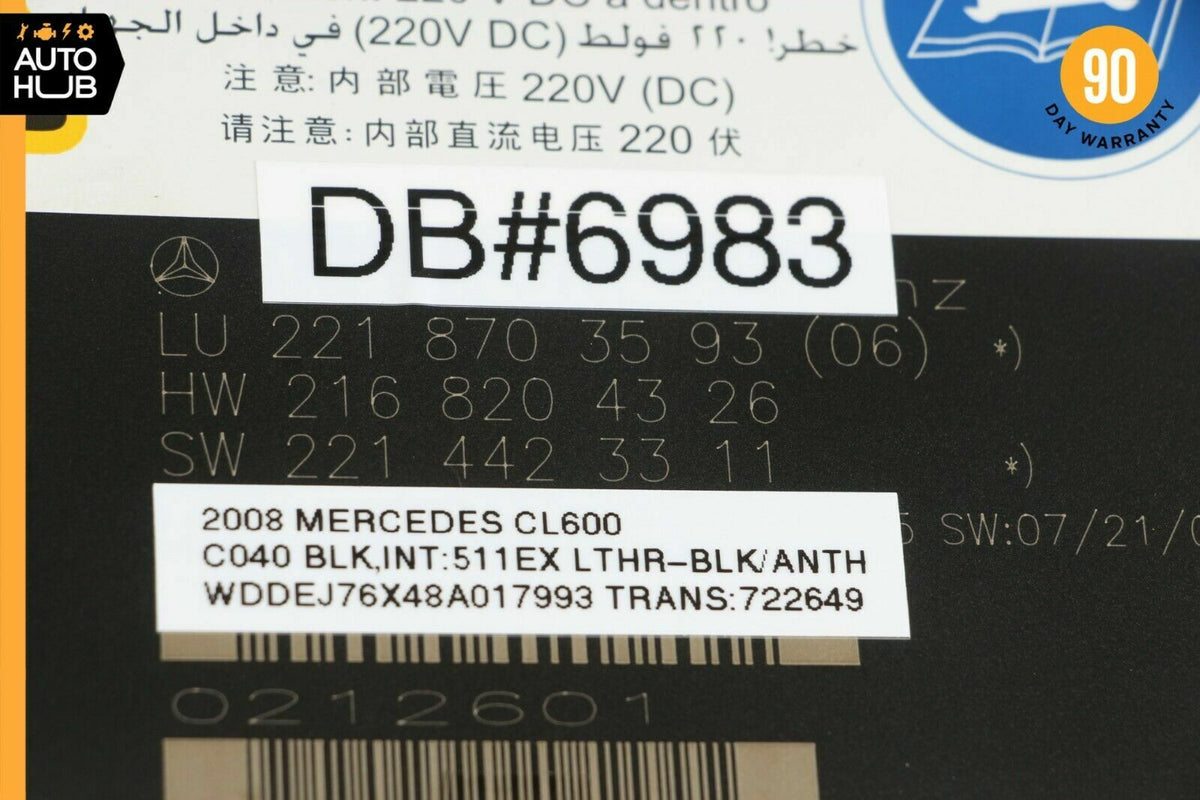 07-10 Mercedes W216 CL600 S63 Front Left or Right Seat Contour Control Module - photo 8