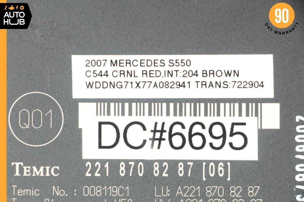 07-09 Mercedes W221 S550 CL600 Trunk Release Remote Open Close Module Unit OEM - photo 7