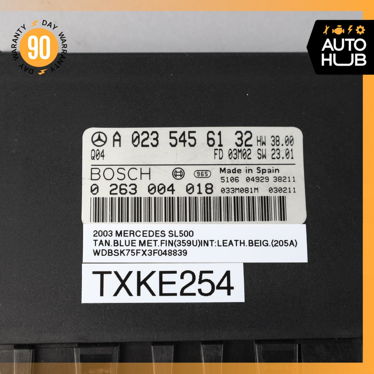 03-06 Mercedes R230 SL500 SL55 AMG Park Parking Assist Control Module OEM - photo 8