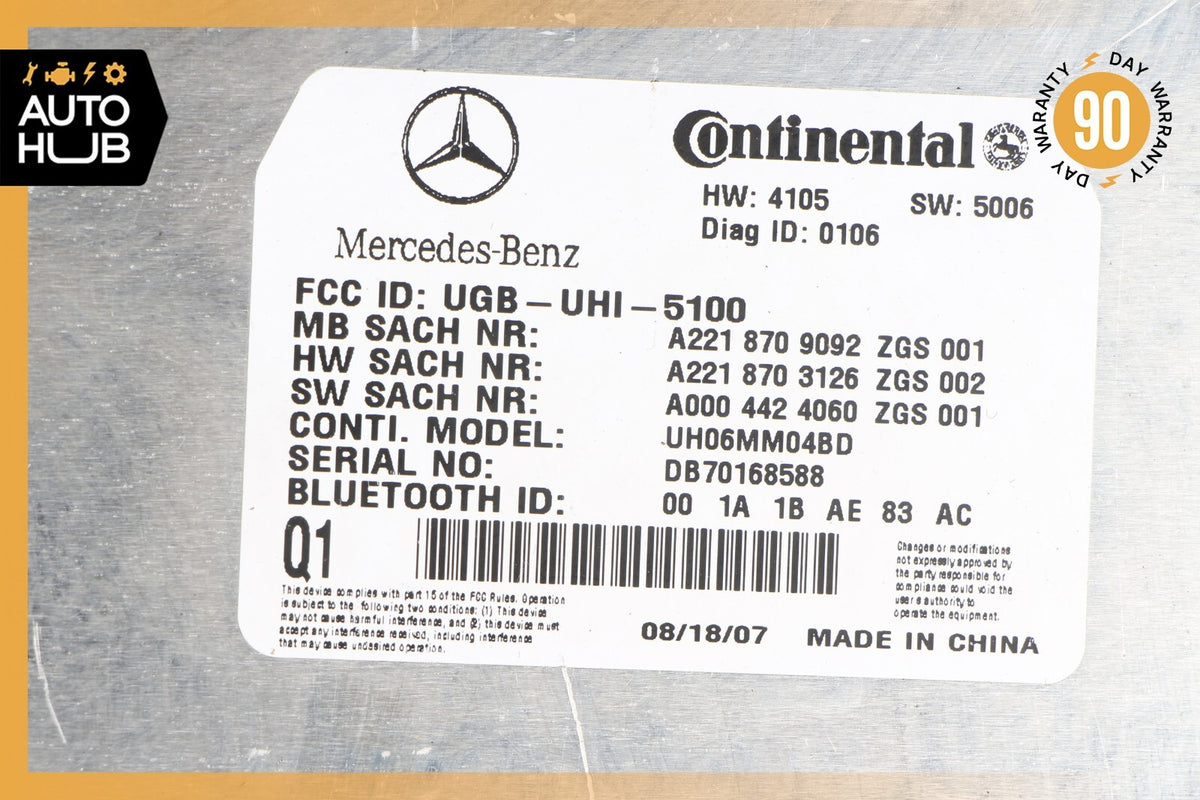 07-10 Mercedes W216 CL550 S550 CL63 AMG Bluetooth Communication Module OEM - photo 9