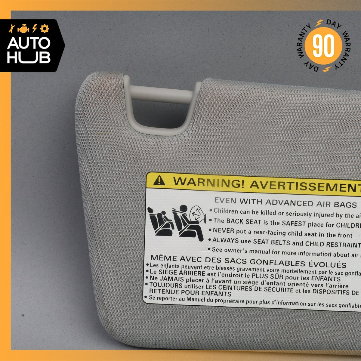 Audi 4G8 A7 Front Right Passenger Side Sunvisor Sun Visor Gray 4G0857552A OEM - photo 2