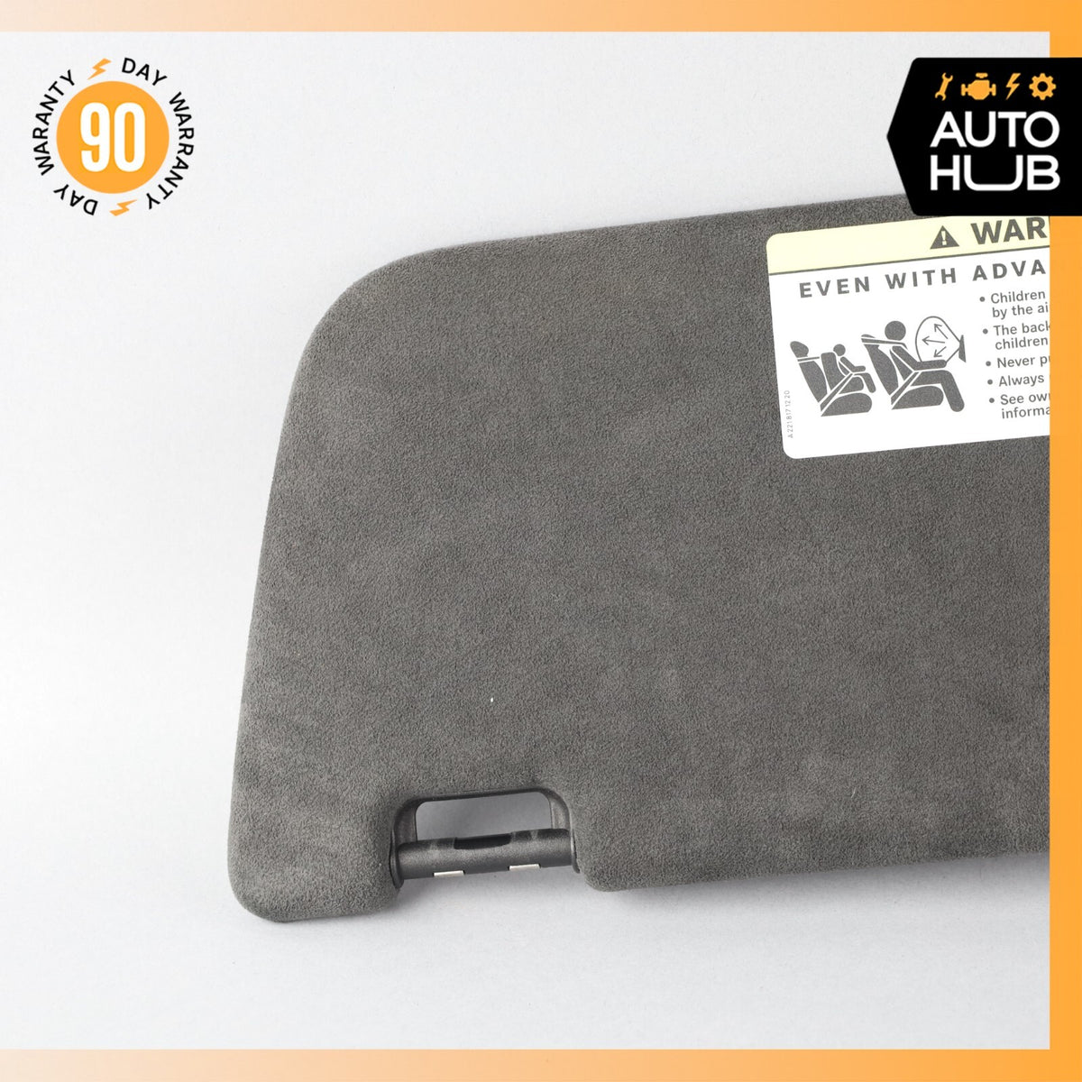 Mercedes W216 CL600 S63 AMG Right Side Sun Visor Shade Sunvisor Black Suede OEM - photo 6
