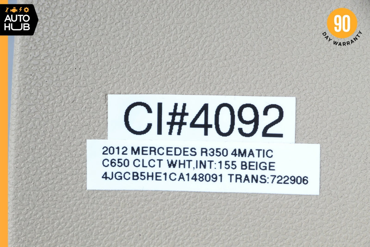 06-13 Mercedes W251 R350 R500 Dashboard Glove Box Storage Compartment Beige OEM - photo 12