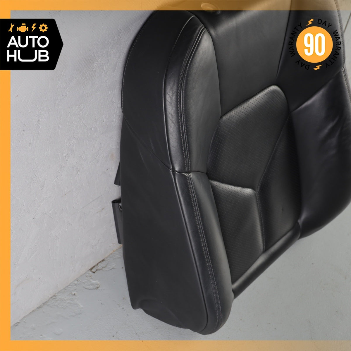 15-18 Porsche Macan 95B Front Left Side Seat Upper Cushion Leather Black OEM - photo 10