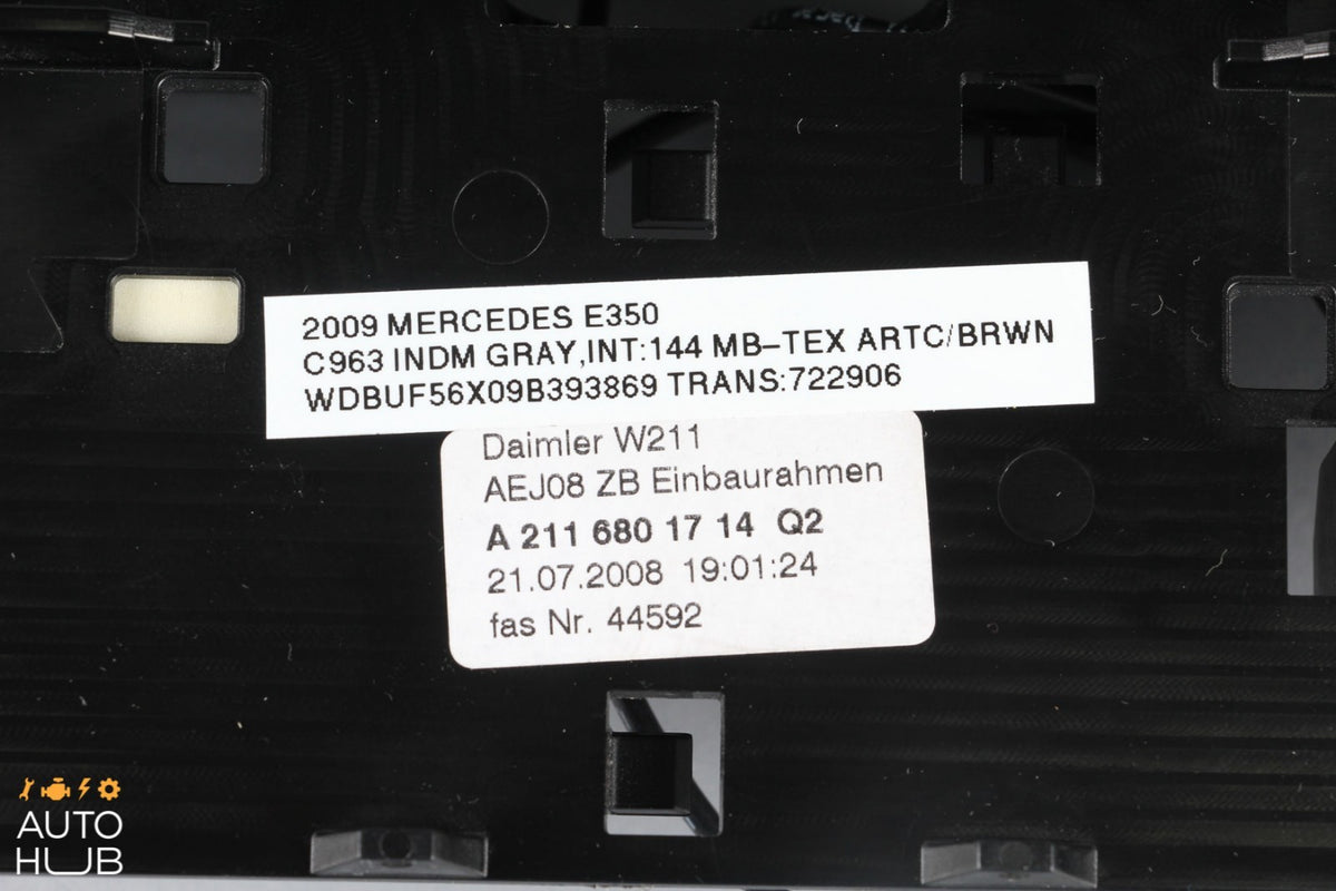 07-09 Mercedes W211 E350 E550 Hazard Control Door Lock Switch Panel 2116801714 - photo 12