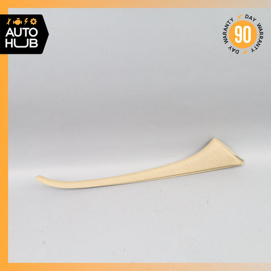 Mercedes W126 420SEL Rear Left Driver Side Door Window Panel Trim Beige OEM - photo 1