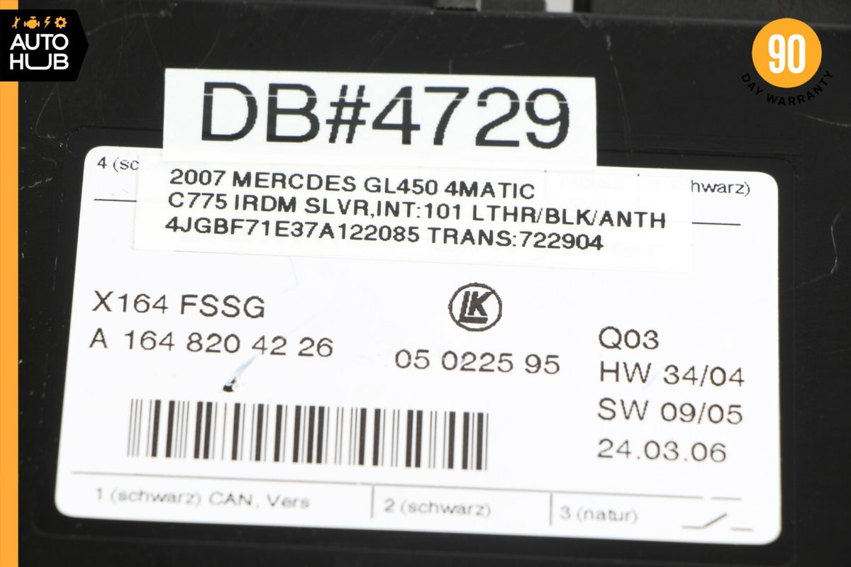 07-12 Mercedes X164 GL450 GL350 Third Seat Row Power Folding Control Module OEM - photo 9