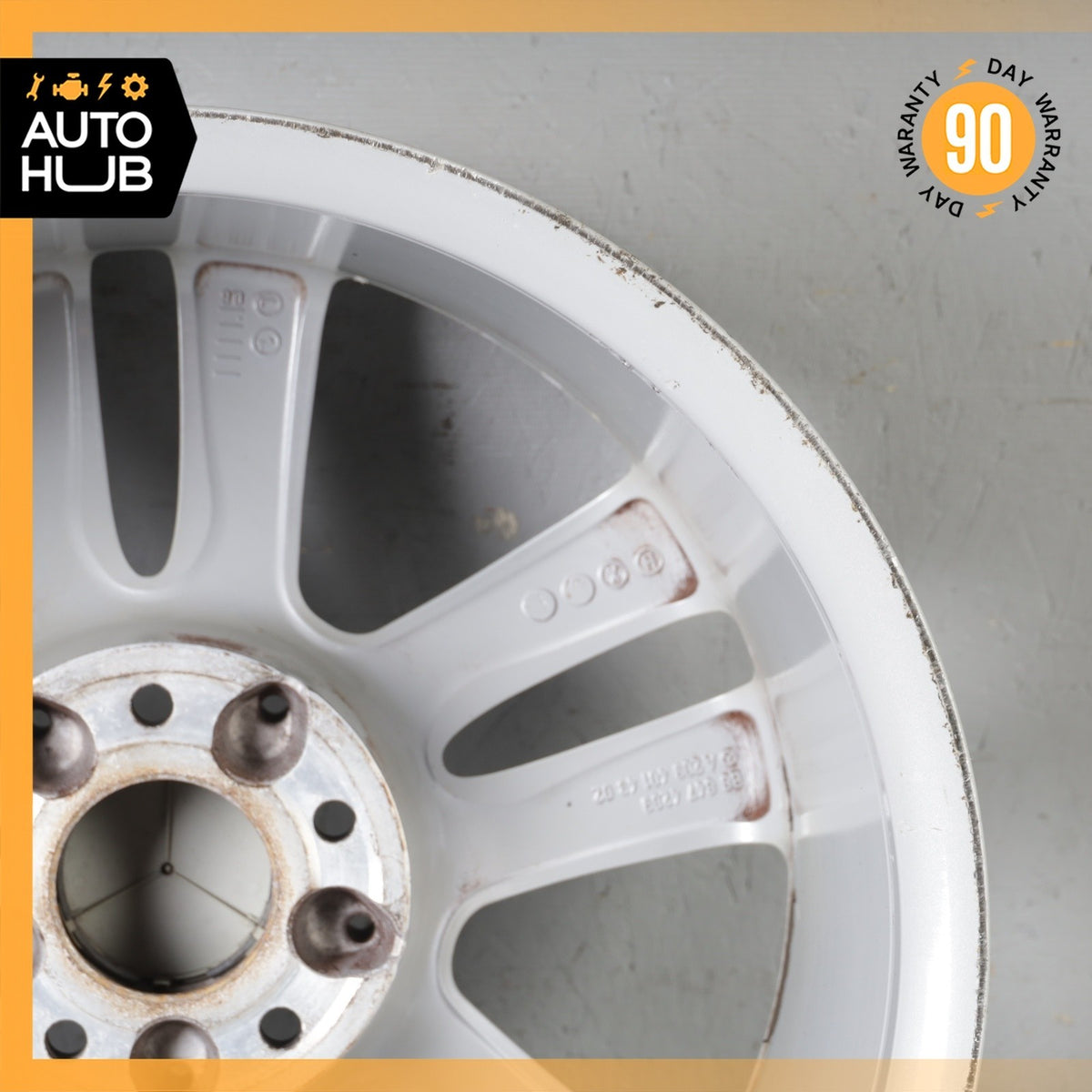 Mercedes W209 CLK350 SLK350 8.5 X 17 17" Rear Wheel Rim Silver 2094014302 OEM - photo 13