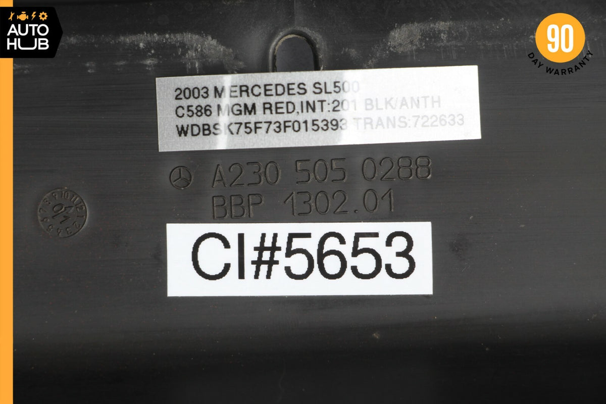03-08 Mercedes R230 SL500 SL55 Upper Radiator Support Top Cover 2305050288 OEM - photo 12