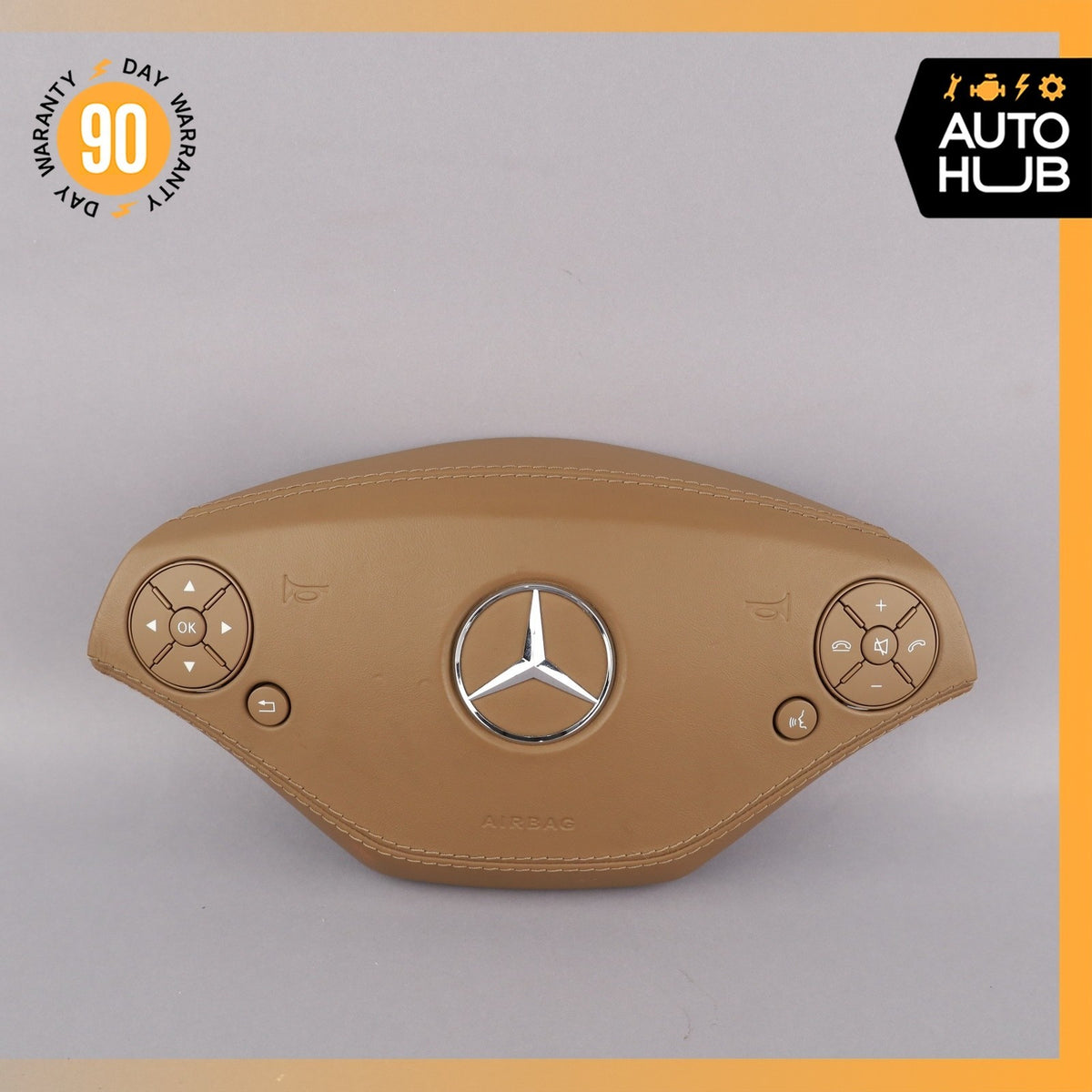 10-14 Mercedes W221 S400 S63 CL63 AMG Steering Wheel Airbag Air Bag Brown OEM - photo 1