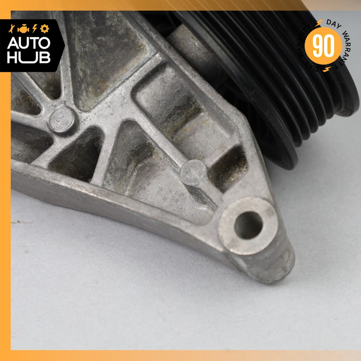 2016 Jaguar X152 F-Type Engine Lower Belt Idler Pulley Bracket w/ Pulley OEM - photo 7