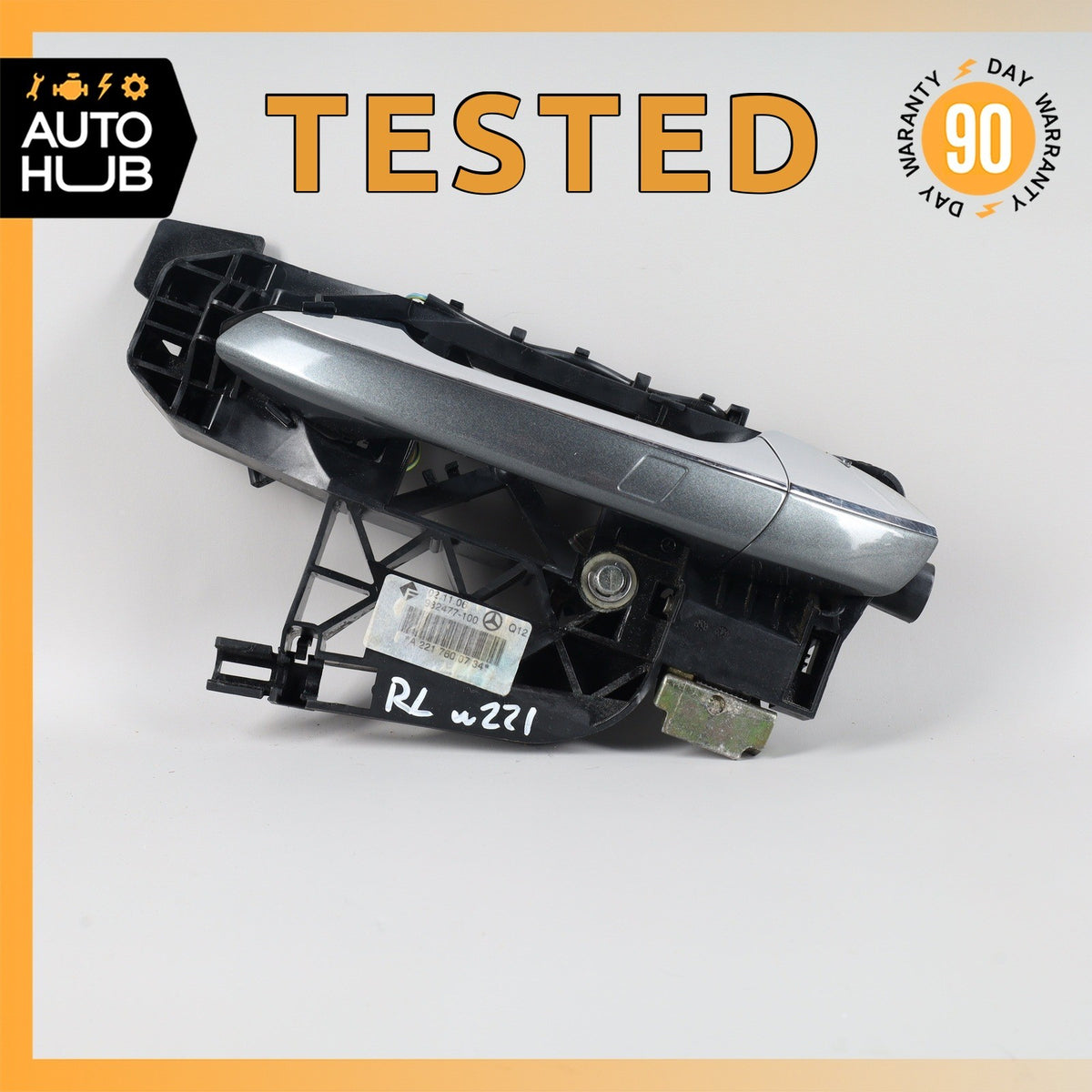 07-13 Mercedes W221 S550 S63 AMG Rear Left Exterior Door Handle Keyless Go OEM - photo 1