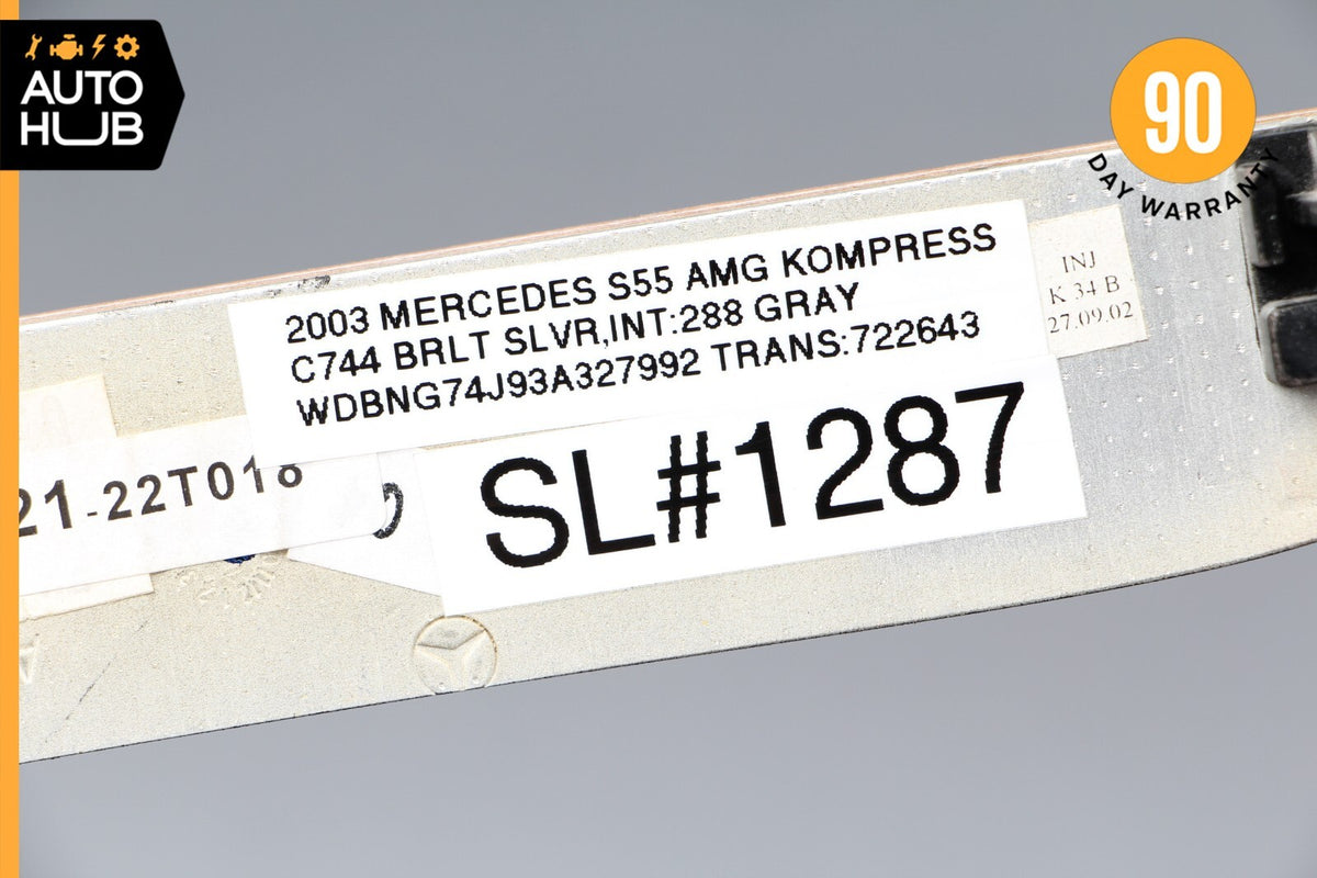 03-06 Mercedes W220 S55 AMG S430 Center Console Trim Cover Wood 2206803982 OEM - photo 12