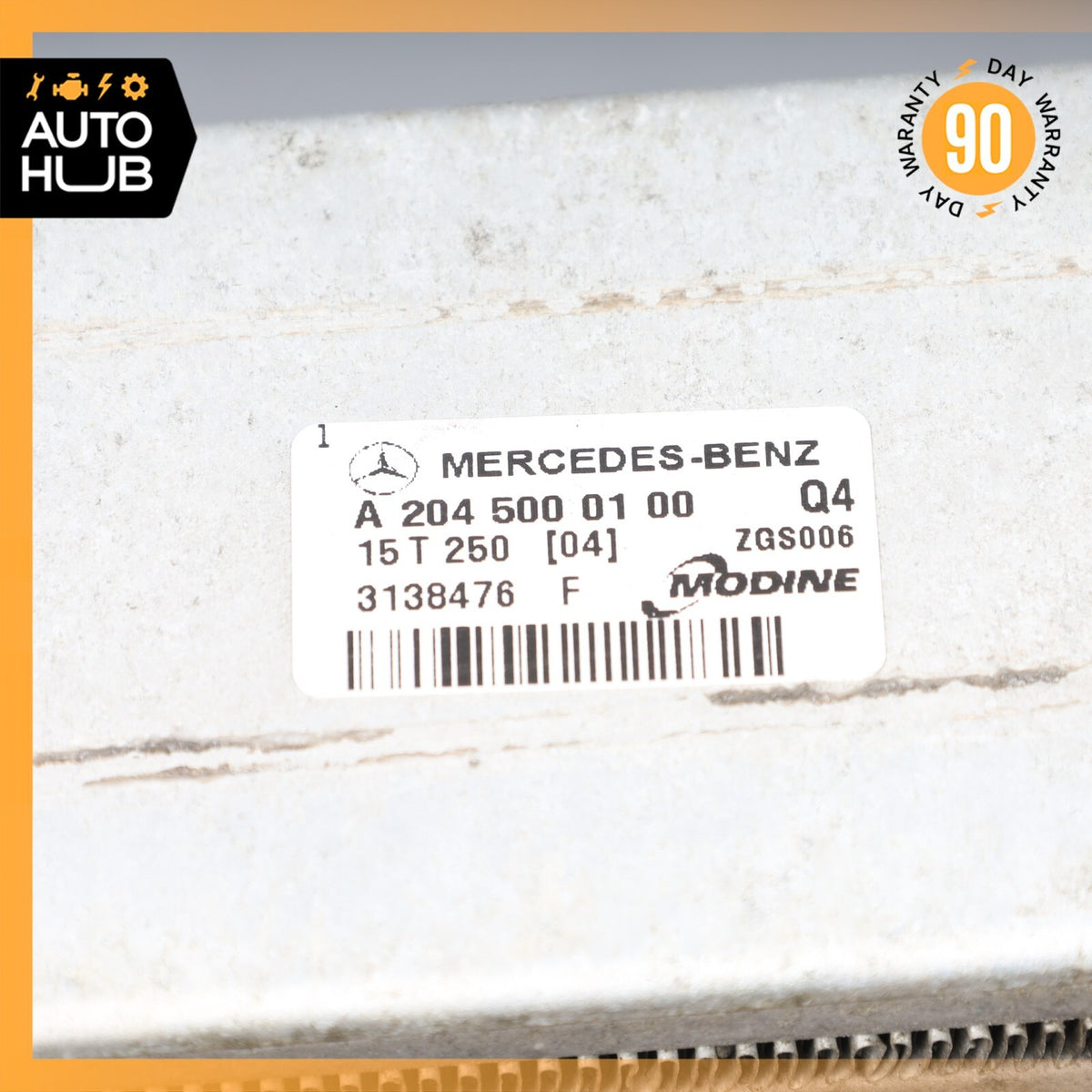 12-15 Mercedes W204 C250 SLK250 M271 Intercooler Air Cooler Radiator OEM 74k - photo 14