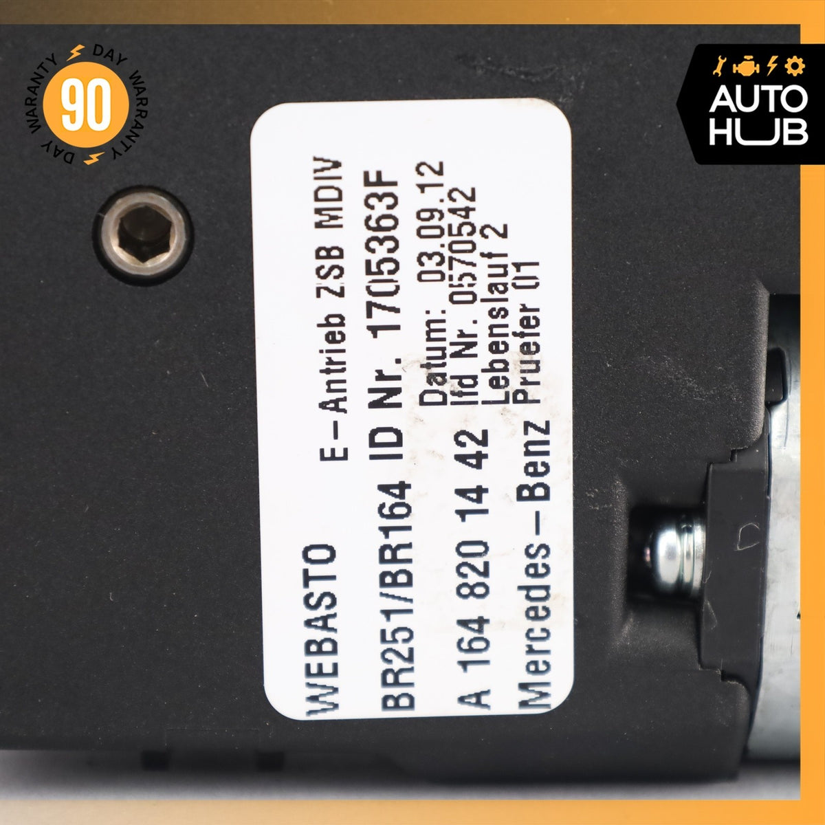 06-13 Mercedes X164 GL350 R500 Panoramic Sunroof Sun Roof Motor 1648201442 OEM - photo 11