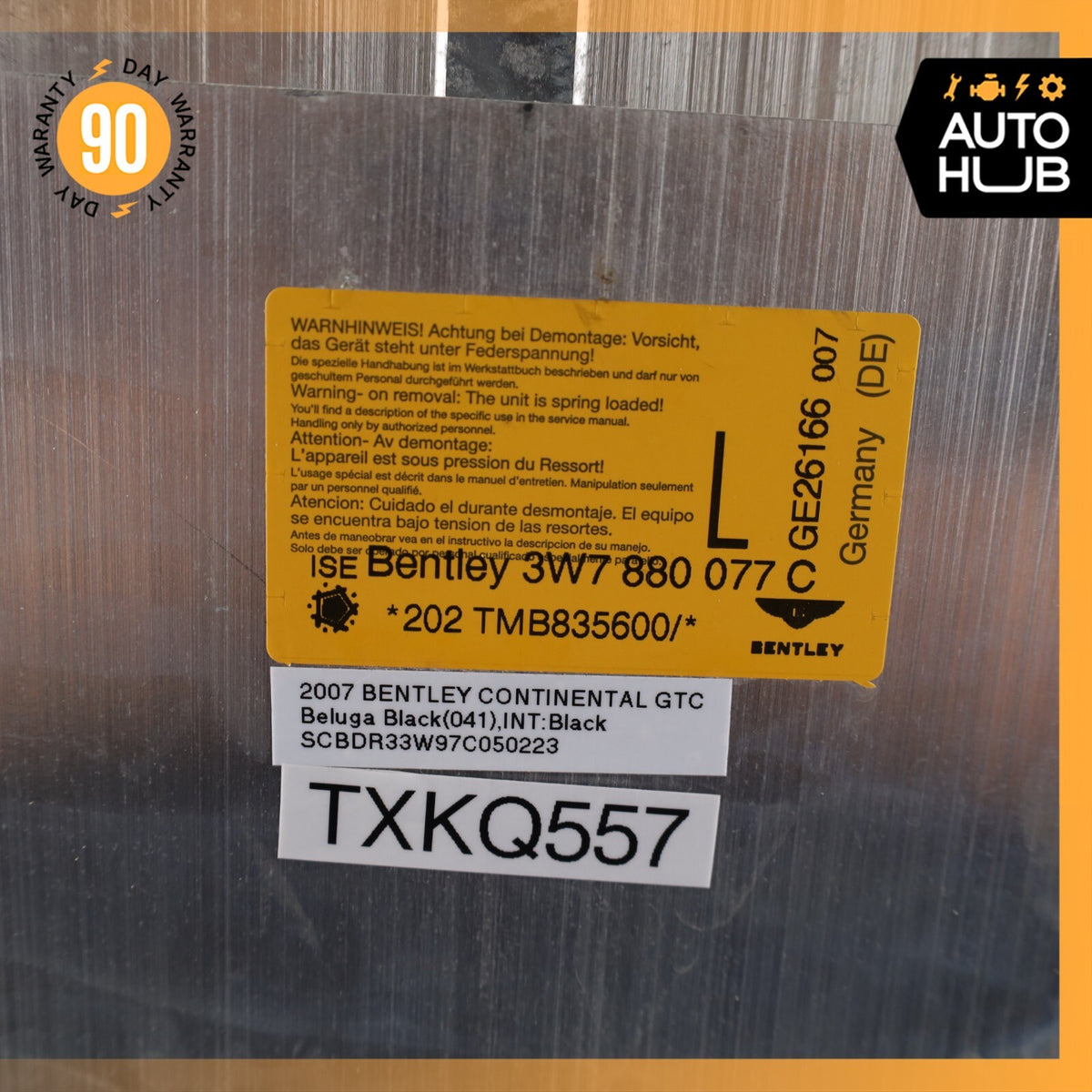07-12 Bentley Continental GTC Rear Left Side Roll Over Protection Bar OEM 62k - photo 9