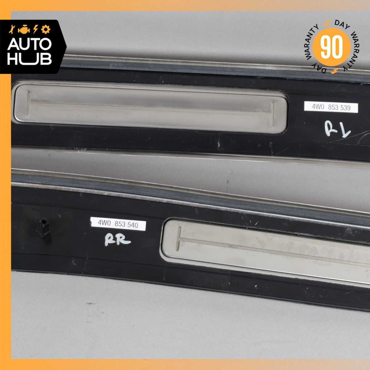 14-18 Bentley Flying Spur Front & Rear Side Door Step Sill Set OEM 40k - photo 13