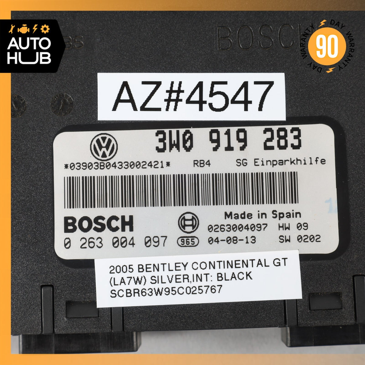 03-07 Bentley Continental GT Flying Spur Park Parking Assist Control Module OEM - photo 8