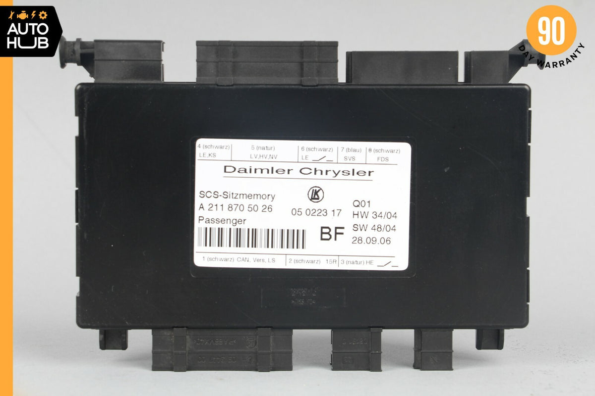 03-12 Mercedes W211 E350 E550 GL550 Seat Control Module Front Right 2118705026 - photo 1