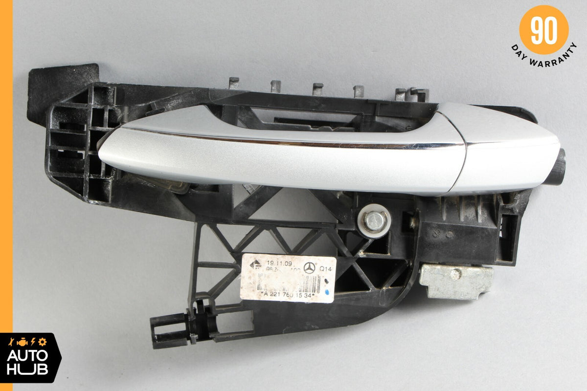 07-13 Mercedes W221 S550 S63 AMG Rear Left Side Exterior Door Handle Silver OEM - photo 1
