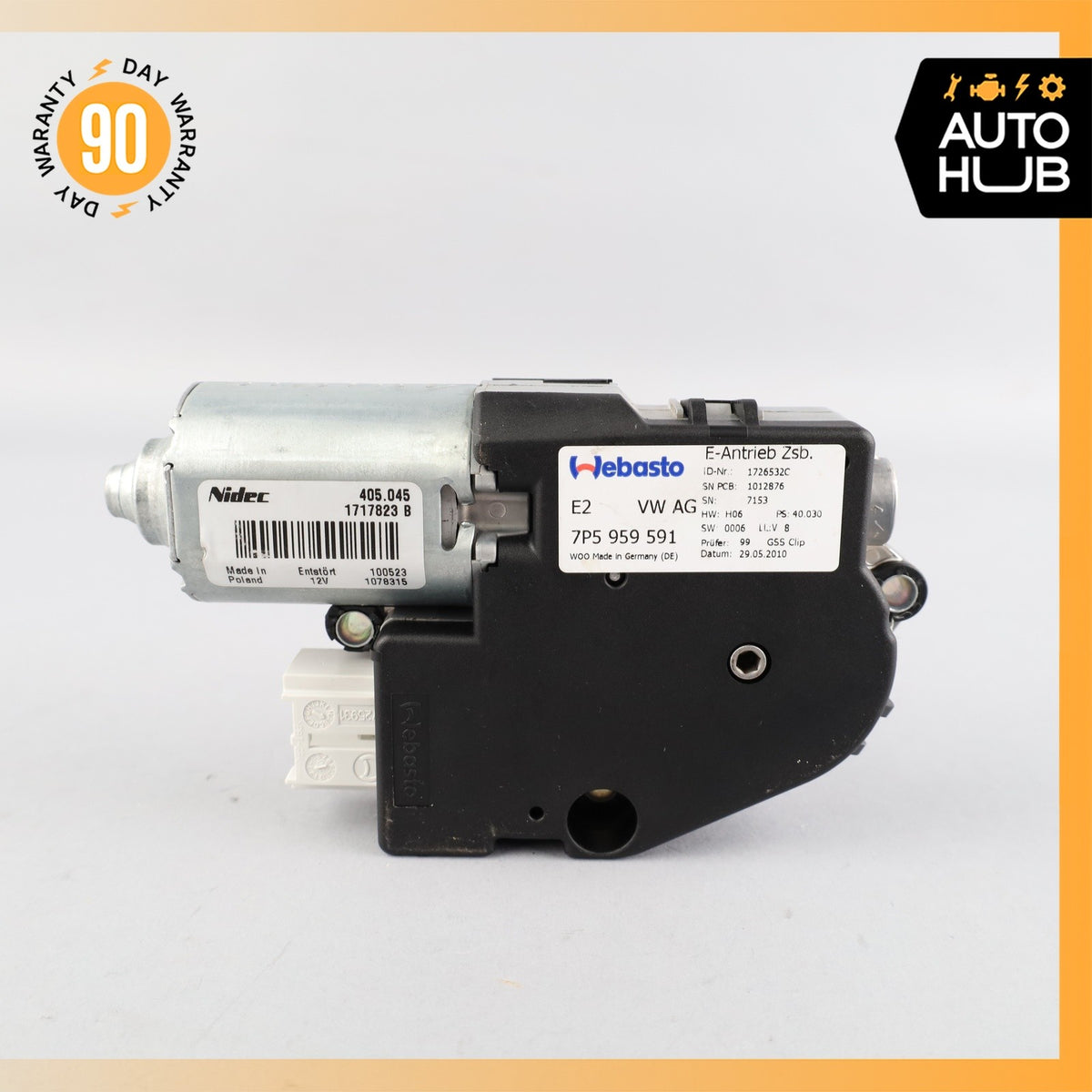 11-18 Porsche Cayenne 958 Turbo / Hybrid S Roof Sun Shade Roller Blind Motor OEM - photo 1