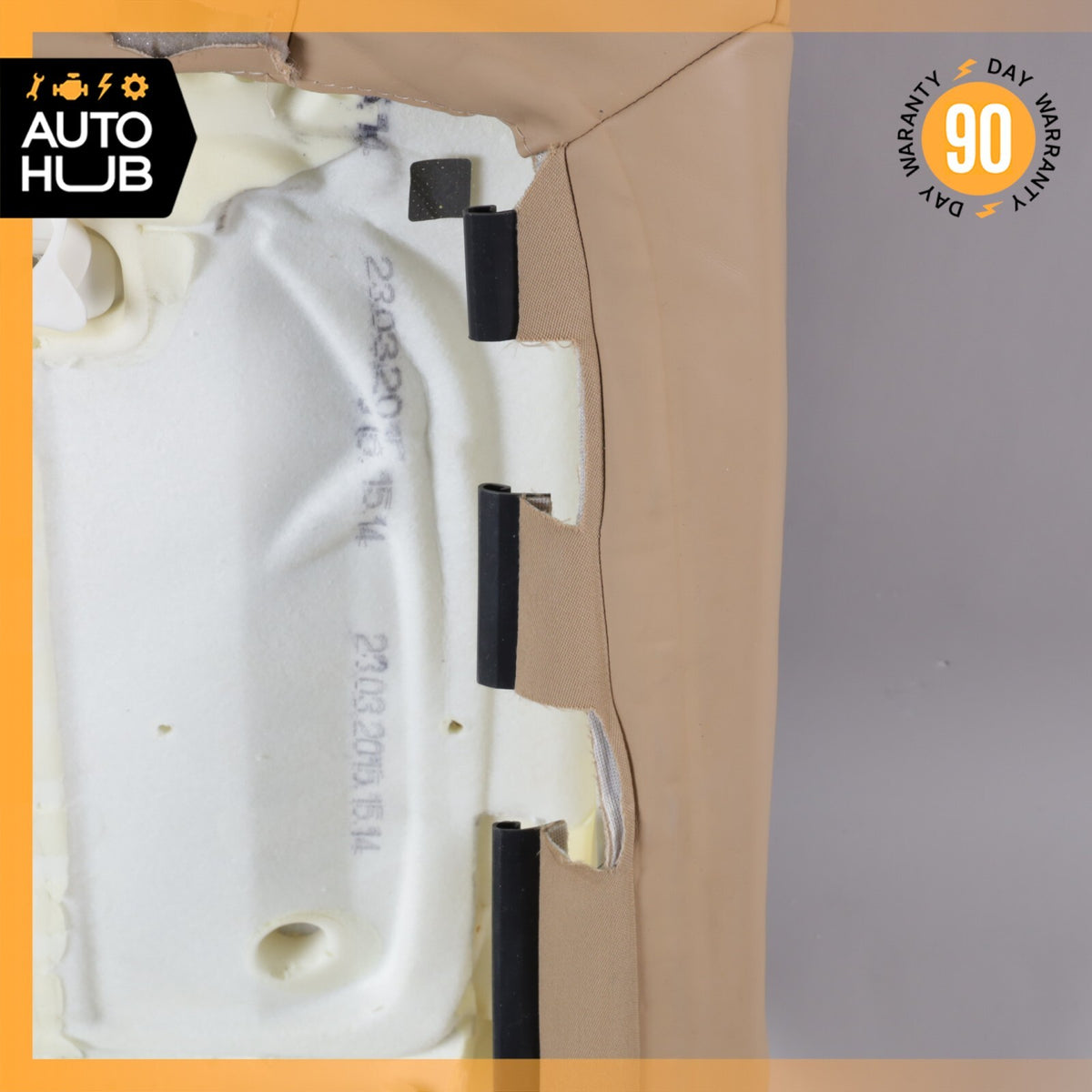15-18 Porsche Macan S 95B Front Left Side Seat Upper Cushion Leather Beige OEM - photo 15