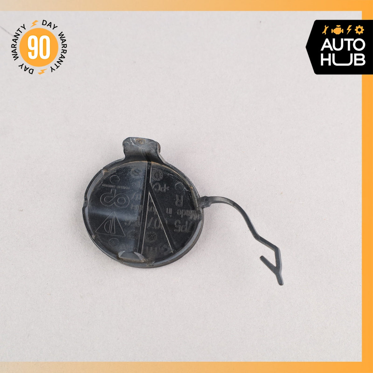 11-14 Porsche Cayenne 958 Front Right Bumper Tow Hook Hitch Cover Lid Black OEM - photo 4