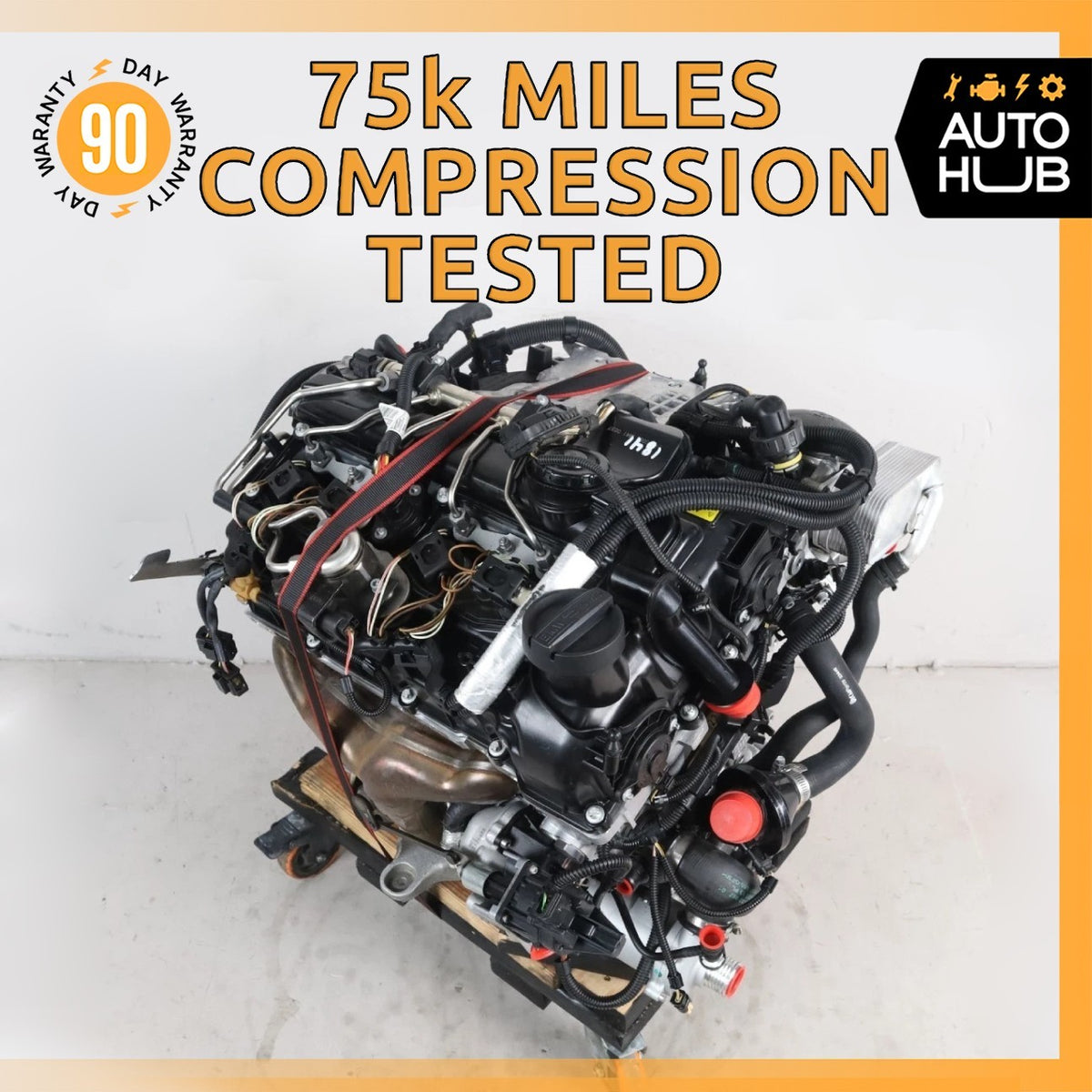 12-18 BMW F30 320i RWD 2.0L N20B20U0 Engine Motor Assembly w/ Turbo OEM 75k - photo 1