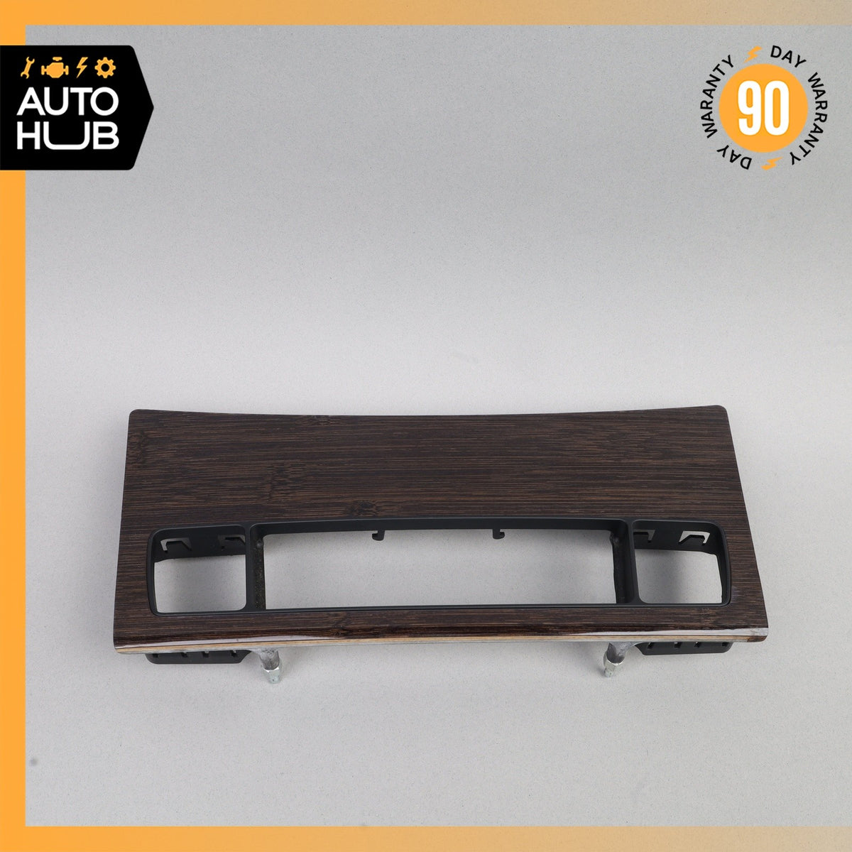 04-10 BMW E60 550i 528i 535i Dashboard Switch Cover Panel Trim Wood OEM - photo 1