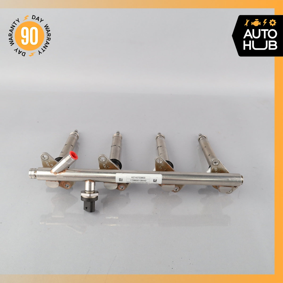 15-23 Mercedes W205 C63 AMG Right Side Fuel Rail Line w/ Injectors OEM 39k - photo 7