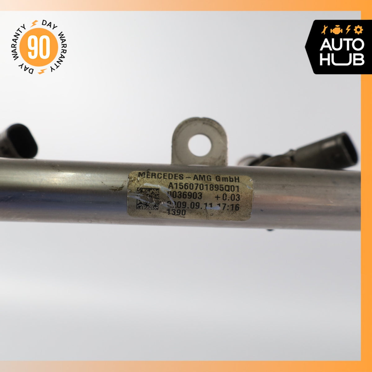 07-15 Mercedes W221 S63 E63 C63 AMG Engine Fuel Injector Rail w/ Injectors OEM - photo 10