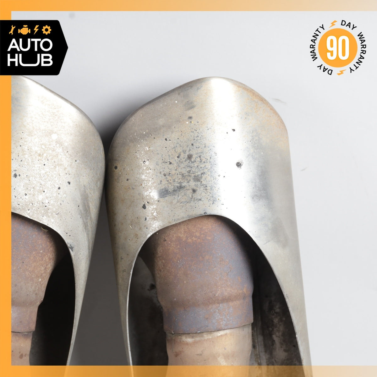 04-10 Porsche Cayenne 955 Rear Left & Right Exhaust Muffler Tip Set OEM - photo 5