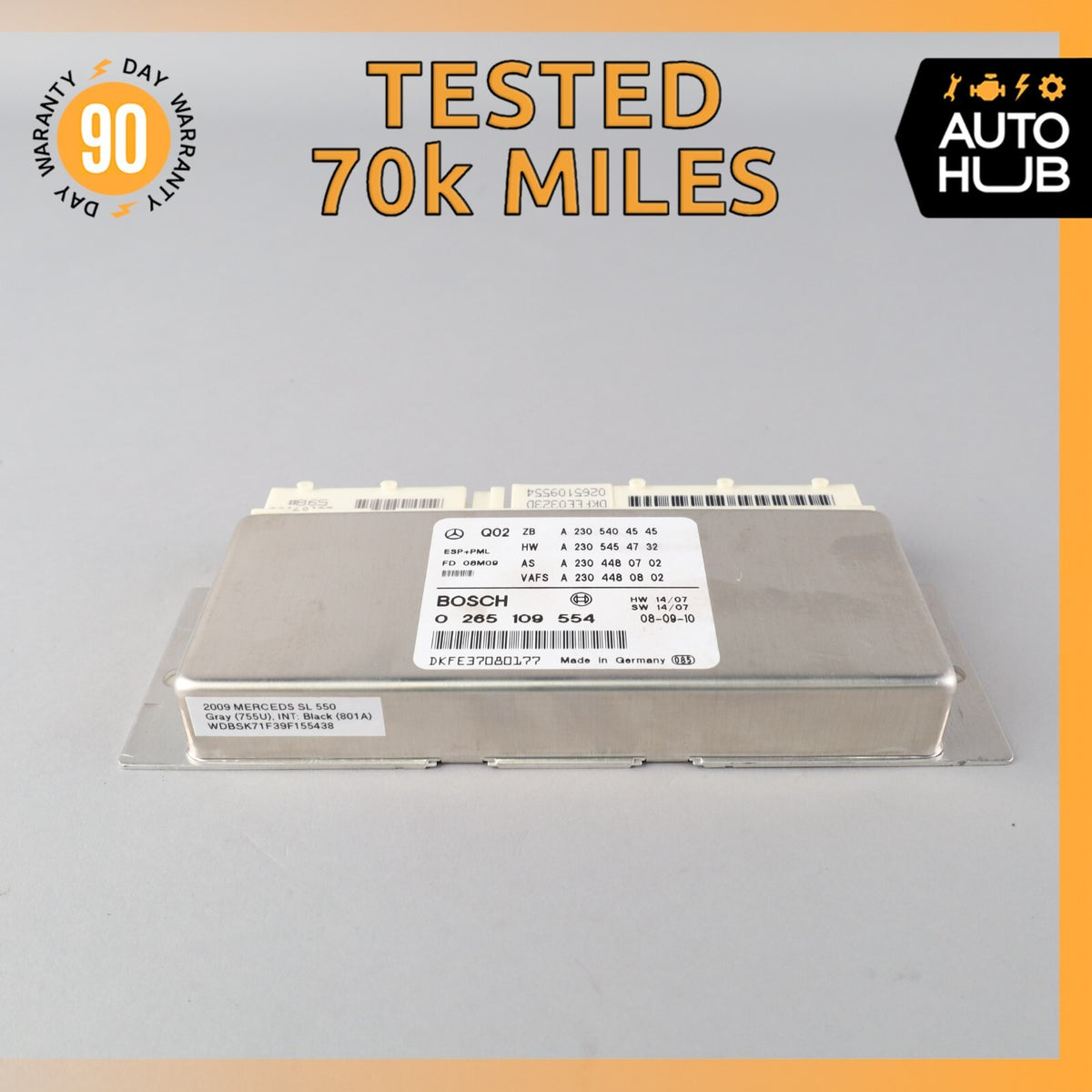 Mercedes R230 SL550 SL600 ESP Electronic Stability Control ABS PML Module 70k - photo 1