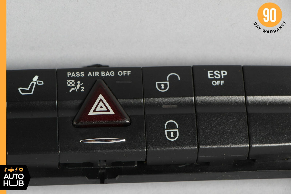 03-09 Mercedes W211 E320 E550 Hazard Control Door Lock Switch Panel 2118217358 - photo 4