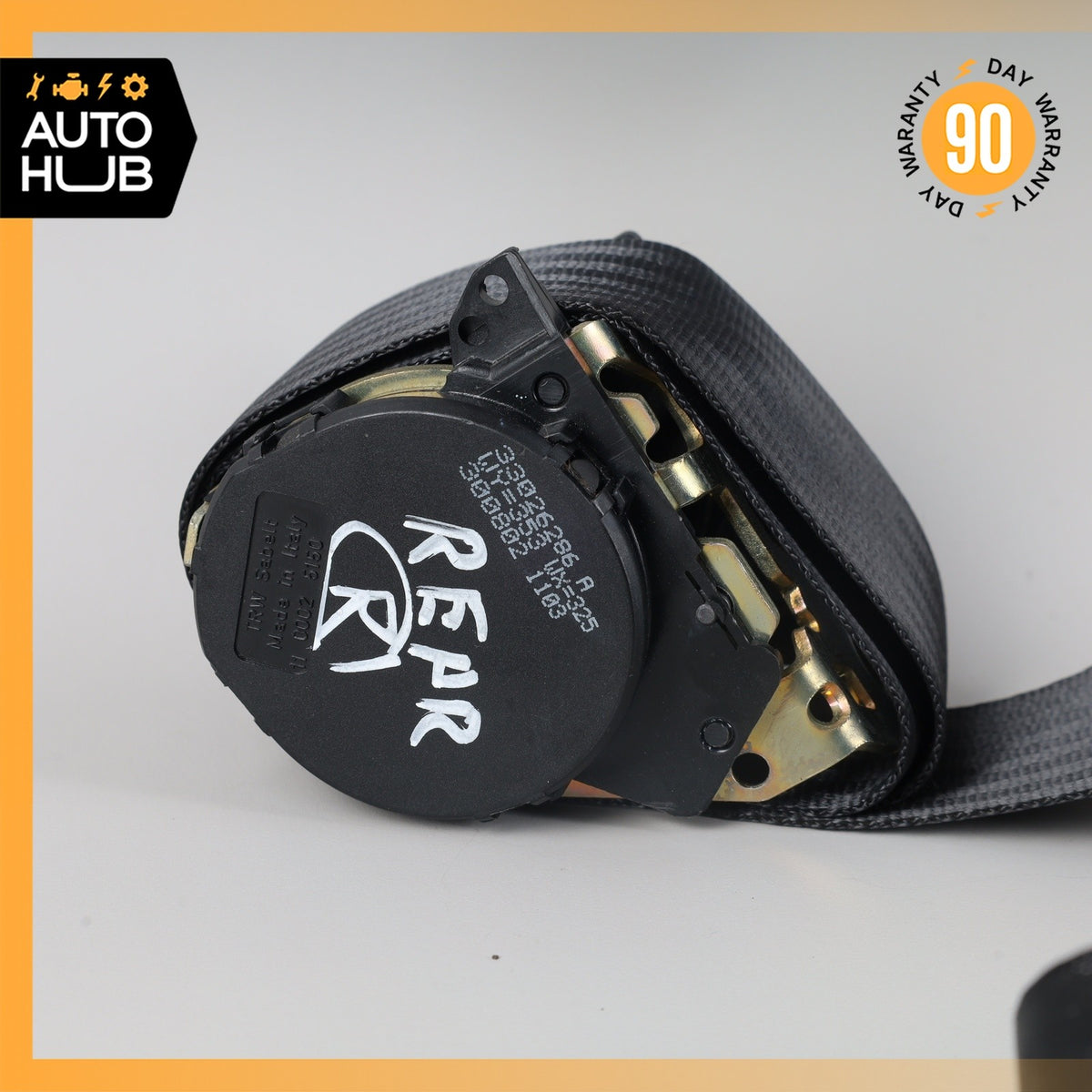 02-07 Maserati M138 4200 Coupe GT Rear Right Passenger Side Seat Belt Black OEM - photo 3