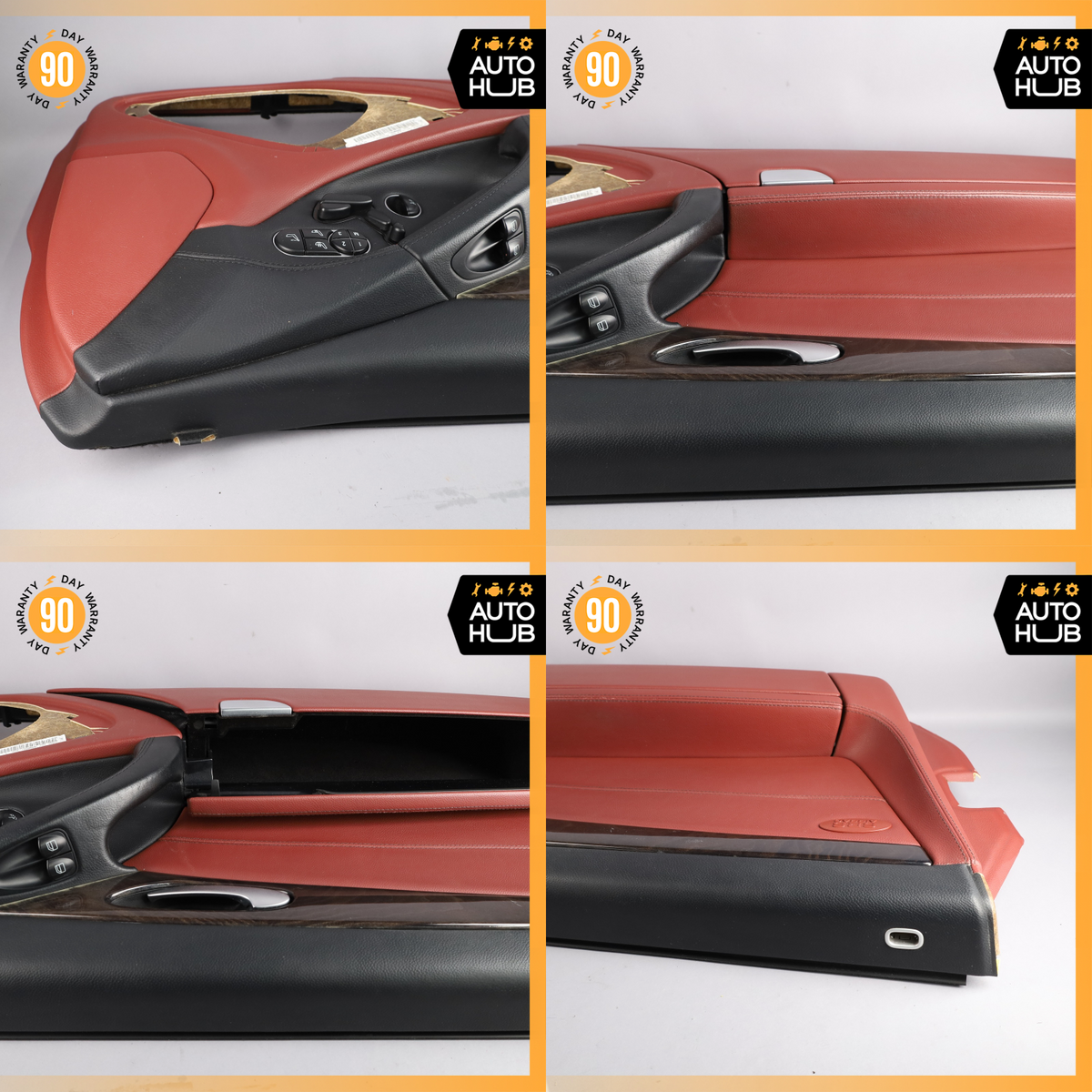09-12 Mercedes R230 SL550 Interior Door Panel Left Driver Side Red OEM 62k - photo 13