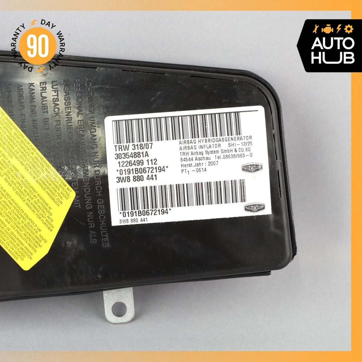 03-11 Bentley Continental GTC GT Front Left Driver Side Seat Airbag SRS OEM 43k - photo 3