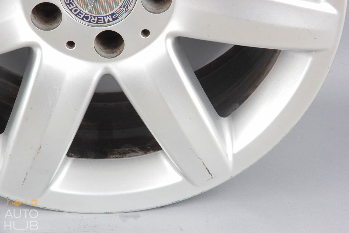 Mercedes R230 SL500 SL600 8.5 X R17 17" Wheel Rim Silver 2304010902 OEM - photo 5