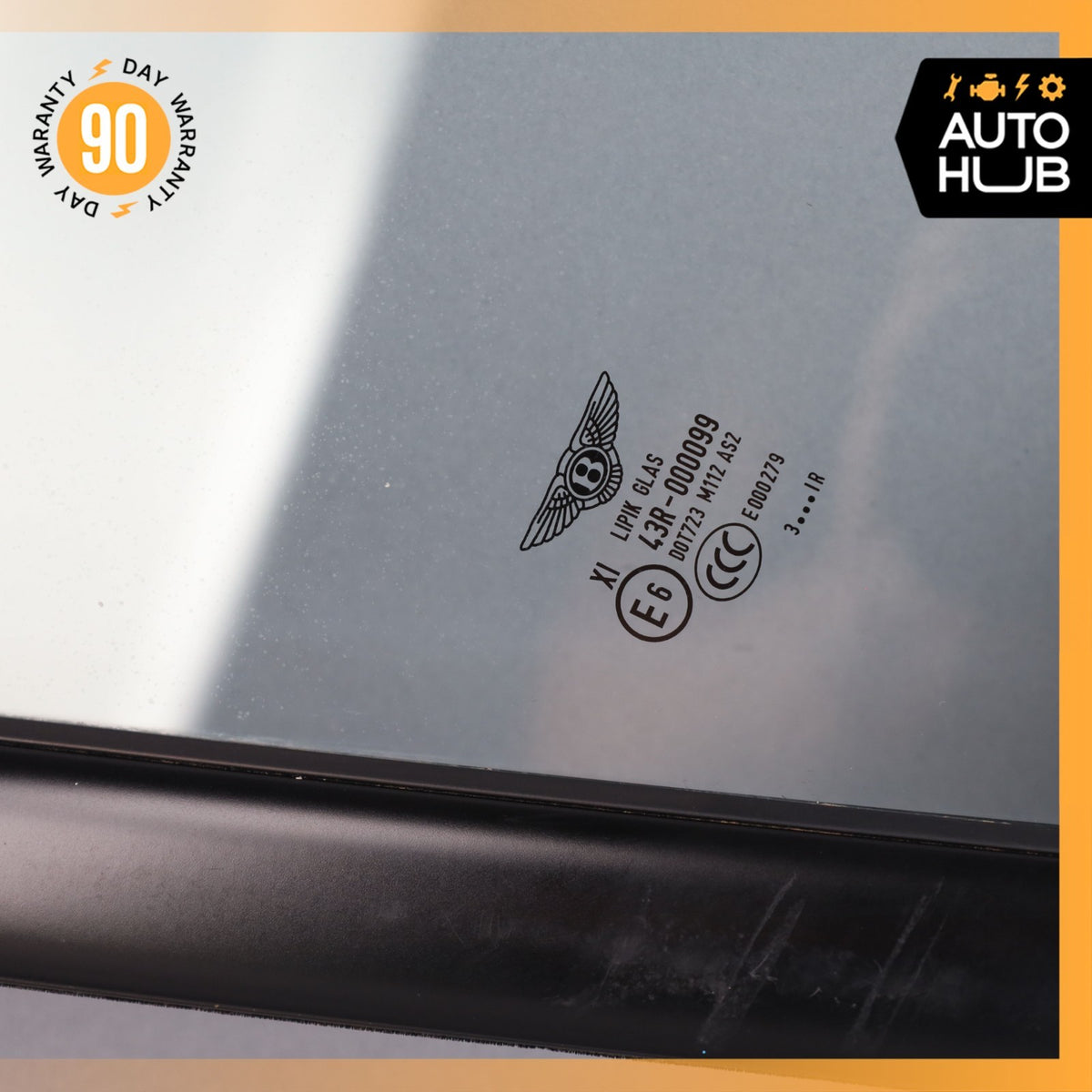 07-18 Bentley Continental GTC Front Right Side Door Vent Window Glass OEM 11k - photo 7