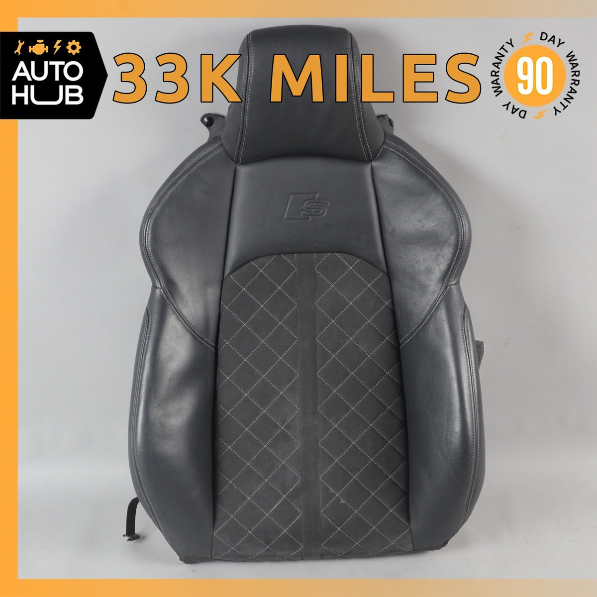 18-24 Audi B9 S5 A5 Sport Front Left Top Upper Seat Cushion Suede Black OEM - photo 1
