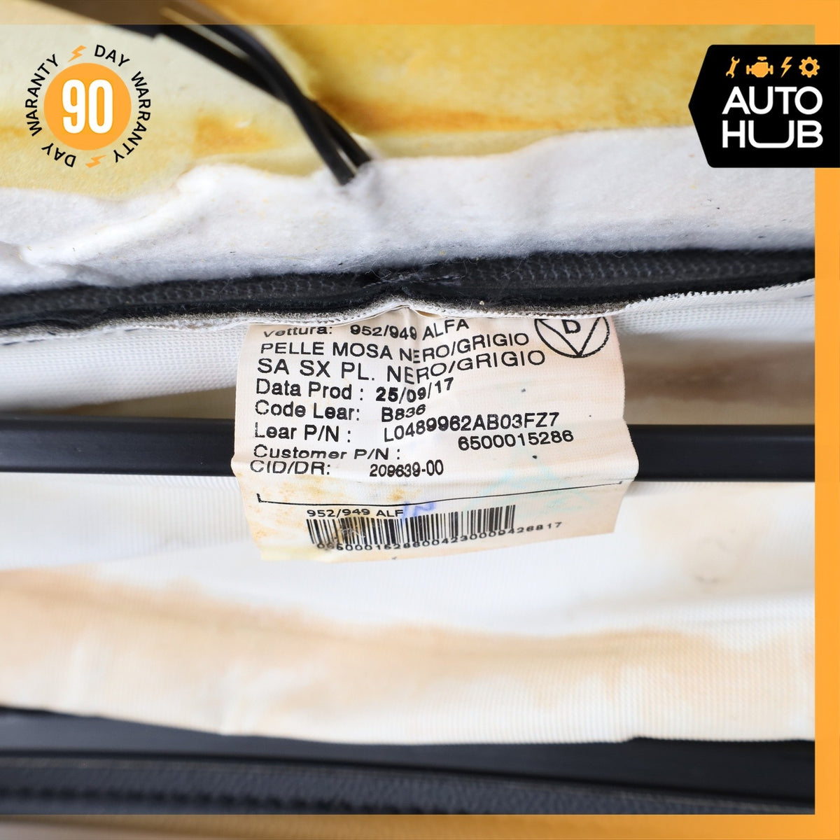17-24 Alfa Romeo 952 Giulia Front Left Driver Upper Seat Cushion Black OEM 73k - photo 16