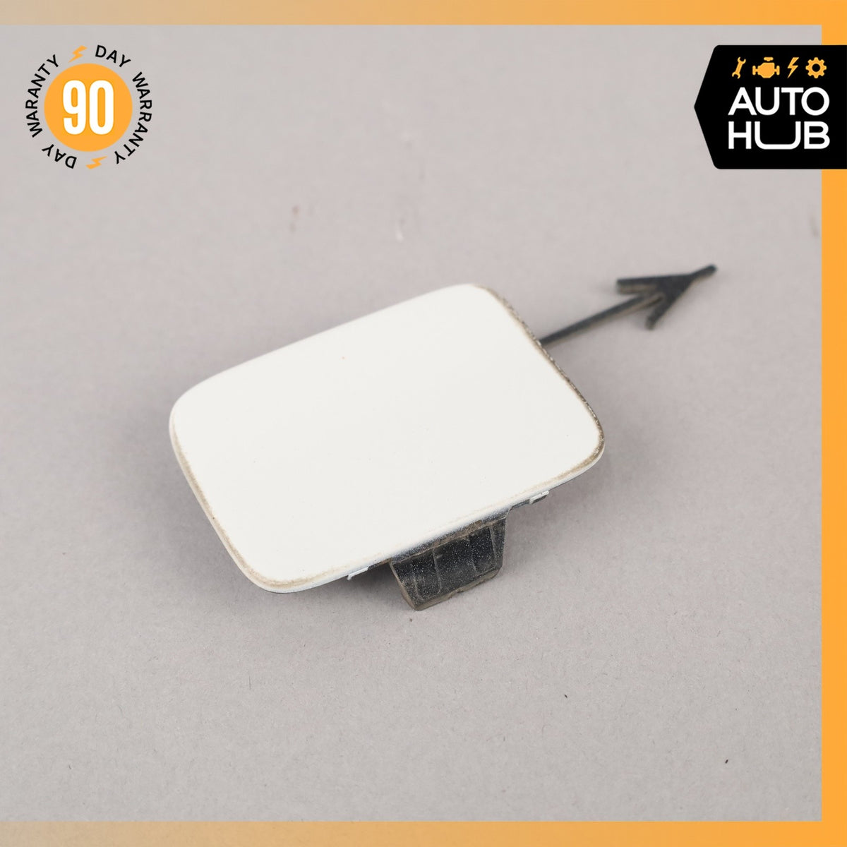 17-19 Audi 4M Q7 Rear Bumper Tow Hook Hitch Cover Lid OEM 87k - photo 2
