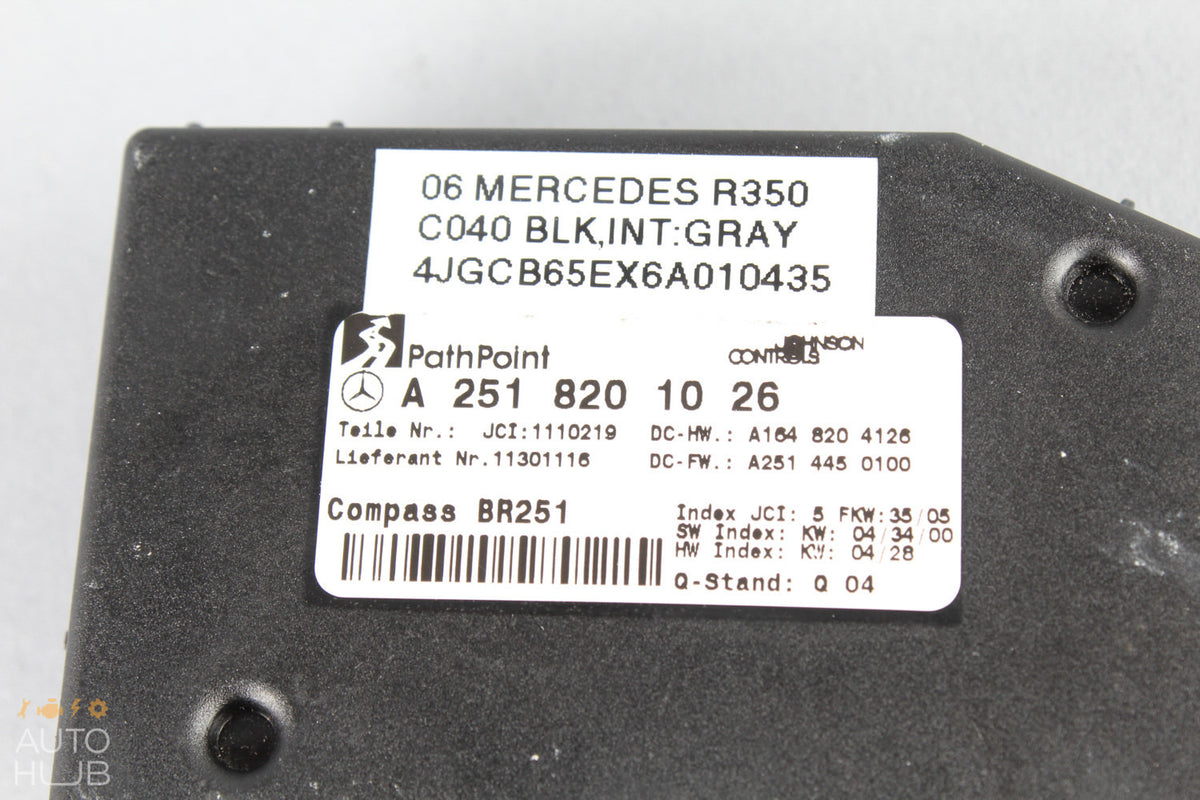 06-09 Mercedes W251 R350 R500 Compass Computer Control Module 2518201026 OEM - photo 8
