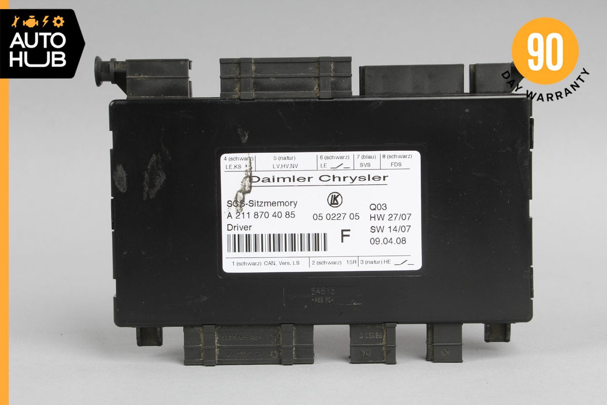 03-12 Mercedes W219 CLS550 E63 AMG GL350 GL550 Seat Control Module Left Side OEM - photo 6