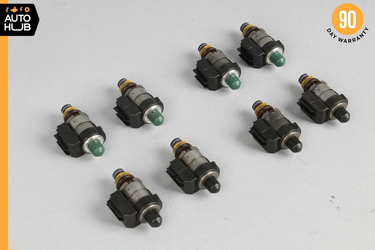 Mercedes S350 CL550 722.9 Transmission Solenoid Valve Blue & Black Caps Set of 8 - photo 1