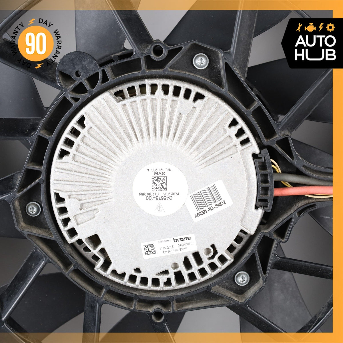 11-18 Porsche Cayenne 958 Turbo Engine Cooling Fan Assembly 95810606120 OEM 92k - photo 8