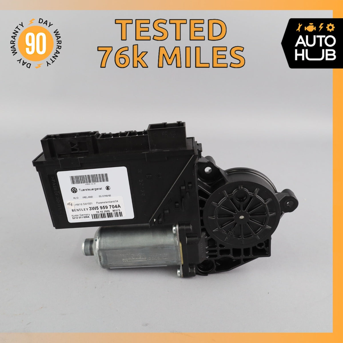 Bentley Continental Flying Spur Rear Right Quarter Window Regulator Motor 76k - photo 1