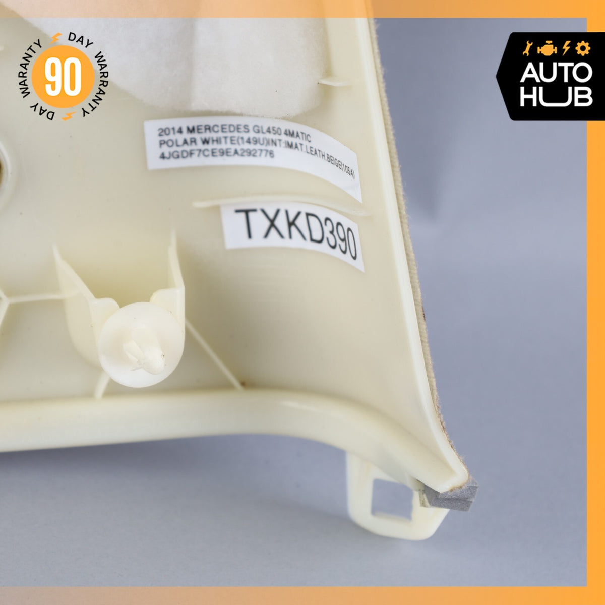 12-19 Mercedes X166 GL450 ML350 Rear Left Side Quarter Upper C Pillar Beige OEM - photo 14