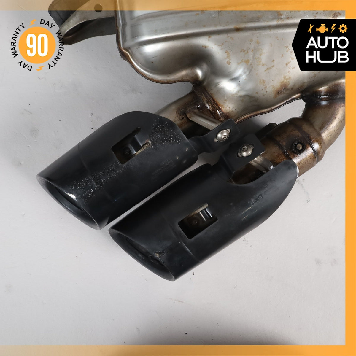 15-18 Porsche Macan 95B GTS Sport Left Side Exhaust Muffler w/ Valves OEM 46k - photo 8
